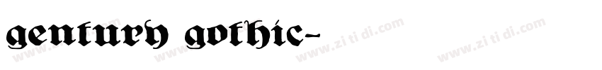 gentury gothic字体转换